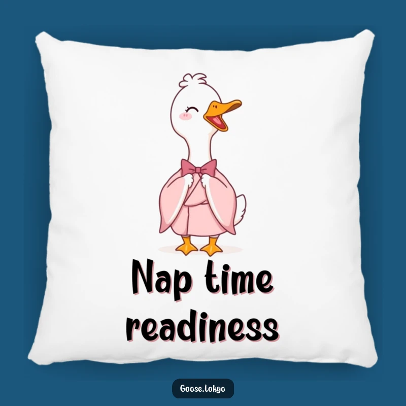 Funny Goose Kimono Pillow - Soft Pink Elegance, Comforting Humorous Gift