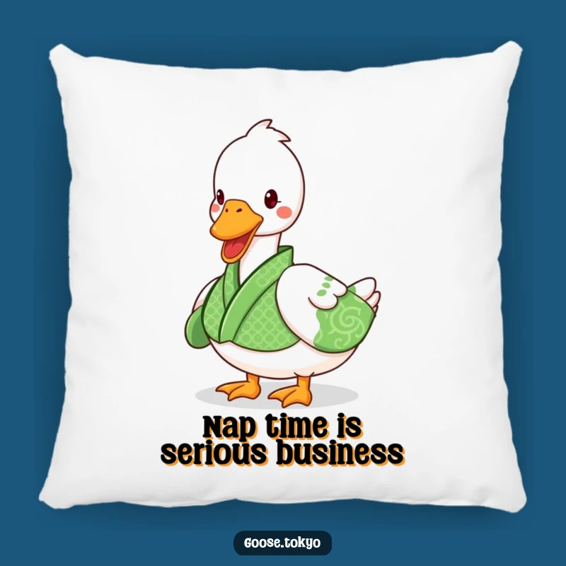 Funny Goose Kimono Pillow - Playful Waddle Comfort, Humor Gift