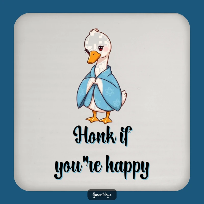 Funny Goose Kimono Coaster: Protect Surfaces with Sophistication