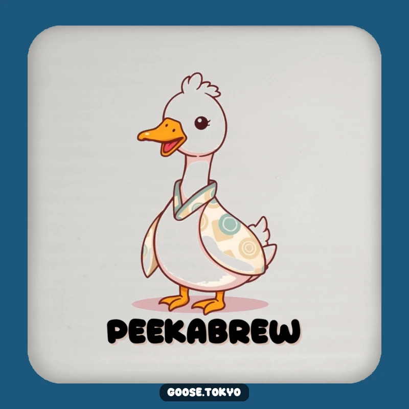 Funny Goose Coaster: Peeking Kimono Protection - Gift!