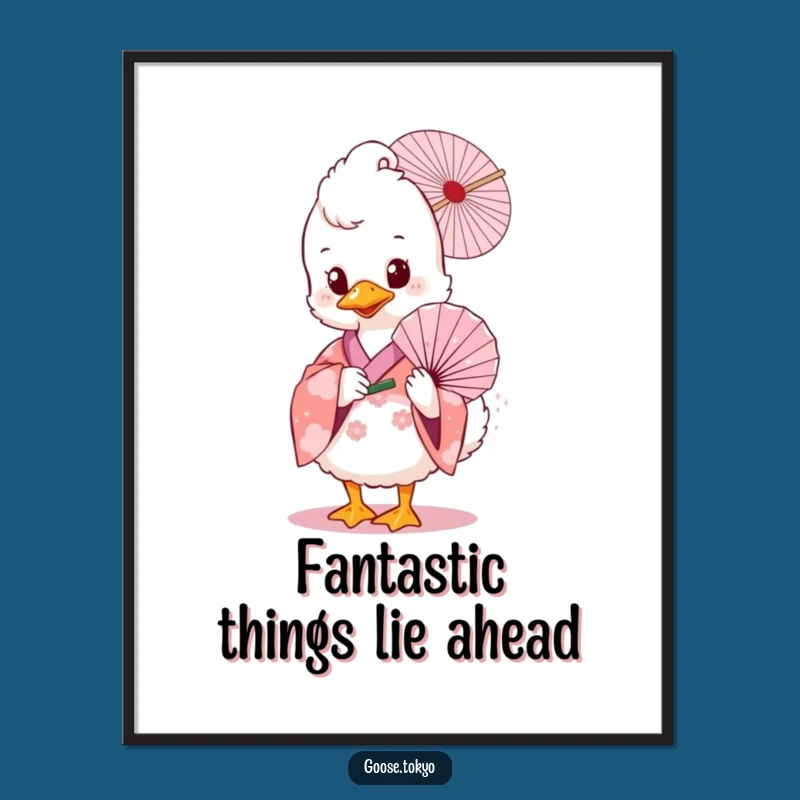 Free Printable Wall Art: Goose's Fan Dance Humorous Downloadable Decor
