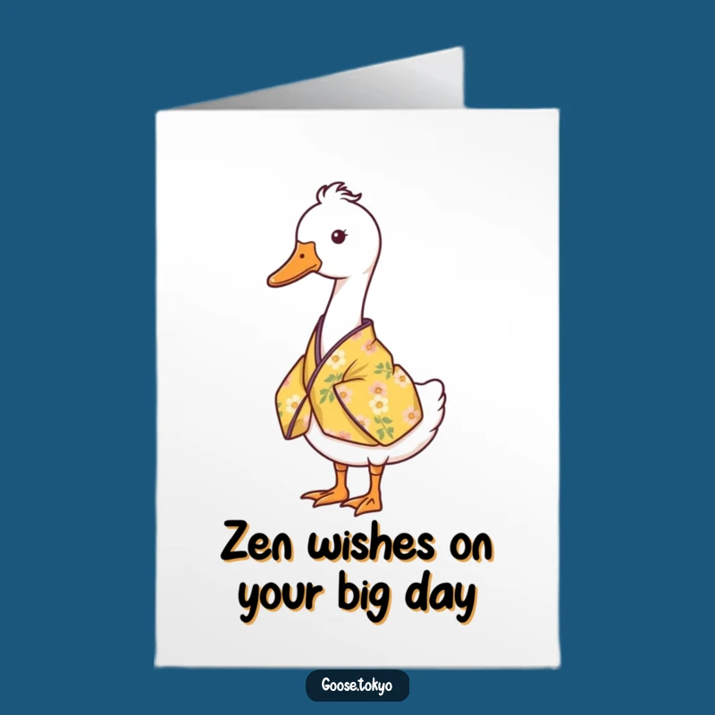 Free Printable Serene Goose Birthday Card: Elegant Humor for a Special Downloadable Gift!
