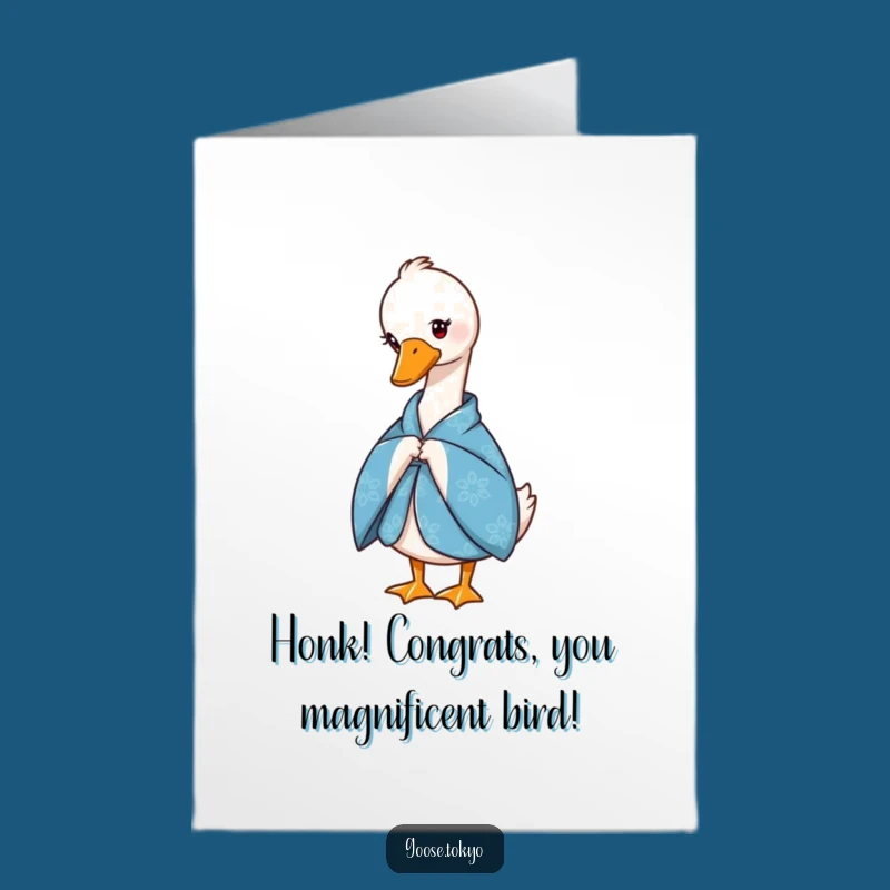 Free Printable Congratulations Card: Goose's Gracious Bow
