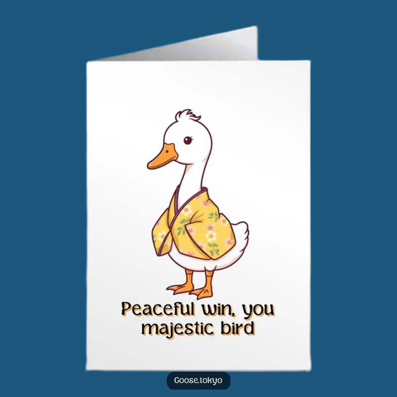 Free Printable Goose Congrats Card: Graceful Cheers, a Funny Downloadable Gift!
