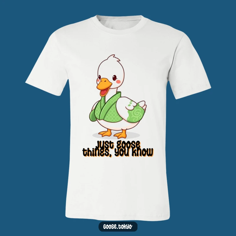 Funny Goose Kimono T-Shirt - Playful Waddle Tee, Hilarious Gift