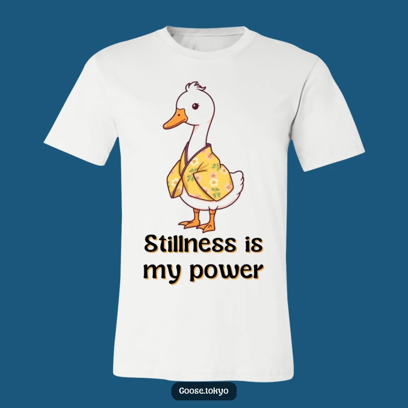 Funny Goose Kimono T-Shirt - Serene Yellow Floral, Relaxing Gift