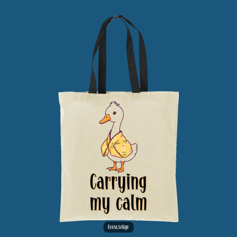 Funny Goose Kimono Tote Bag - Serene Yellow Floral, Chic Gift